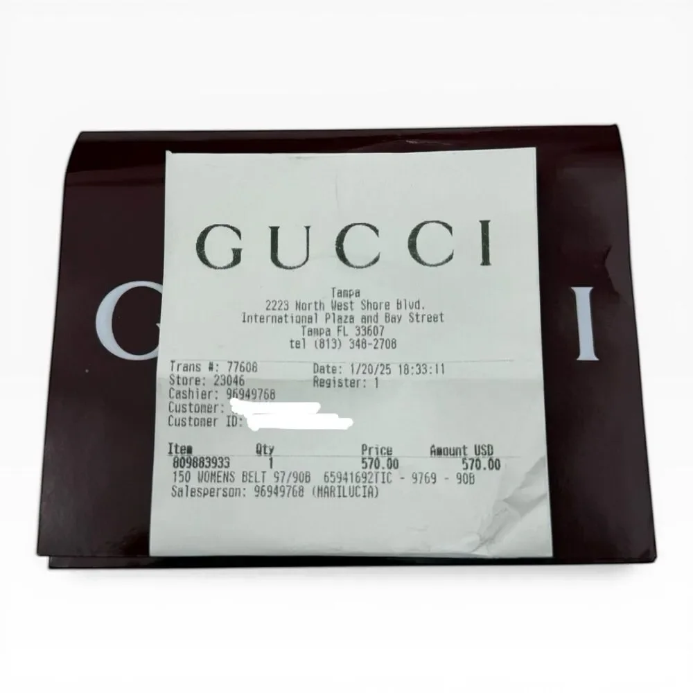 GUCCI Women’s Belt  Monogram 92TIC  90/36